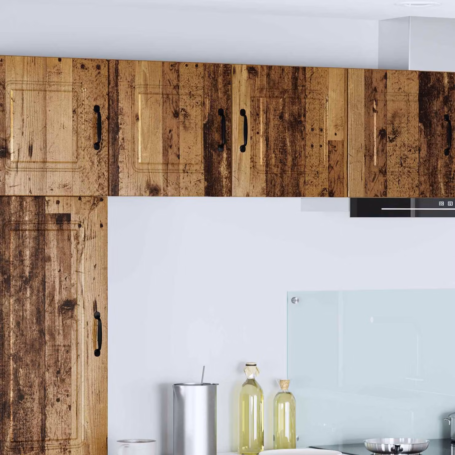 Set di 2 pannelli per lavastoviglie incasso vidaXL Kalmar in legno marrone effetto opaco
