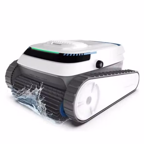Robot pulitore intelligente per piscina AIRROBO, aspirapolvere per piscina con funzione di arrampicata sulle pareti, autonomia di 120 minuti, BIANCO