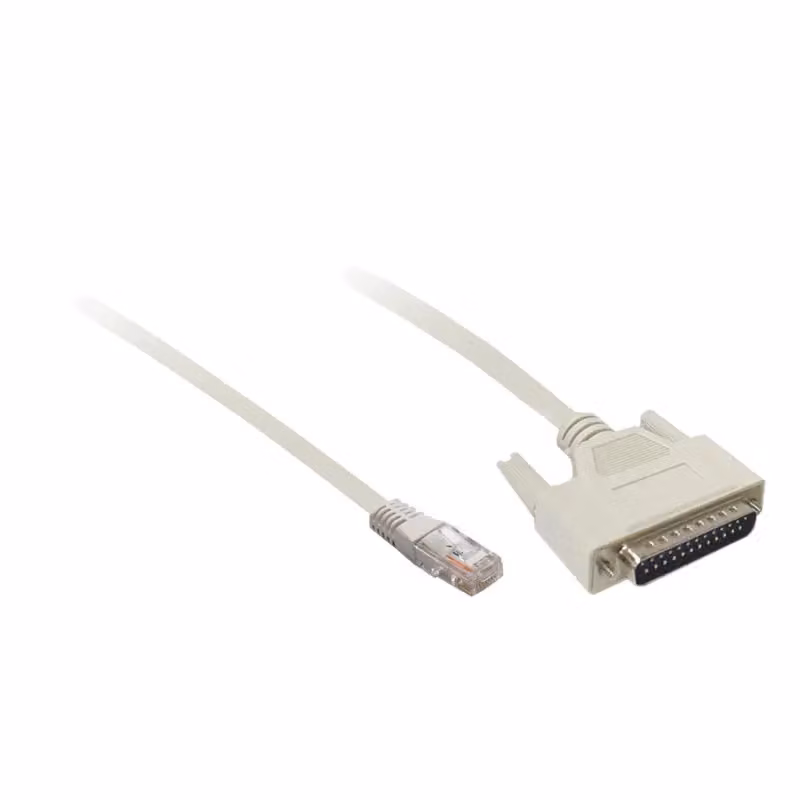 Schneider Electric Cavo a vite per interfaccia seriale Modbus, 1 RJ45/1 SUB-D 25, 0,3 m XPSMCSCY