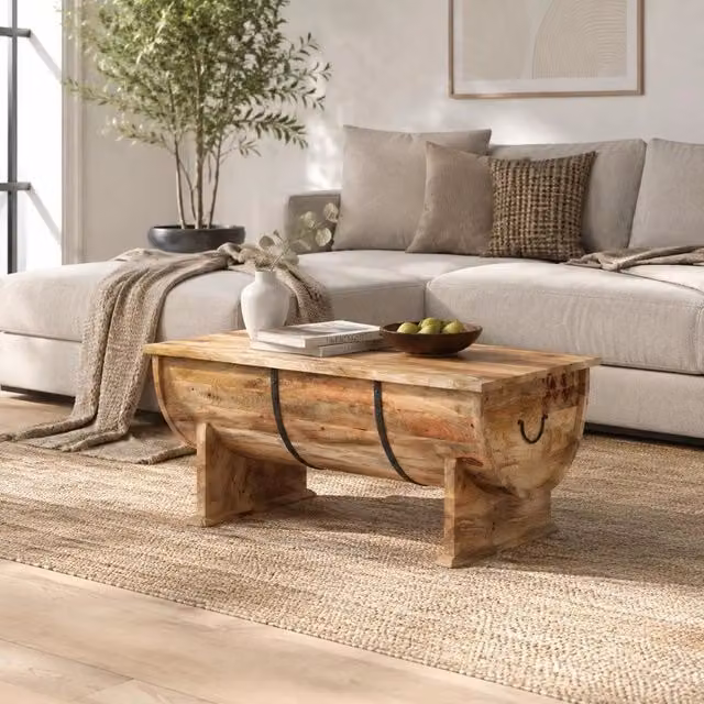 Coffee Table Solid Mango Wood 88x50x40 Cm