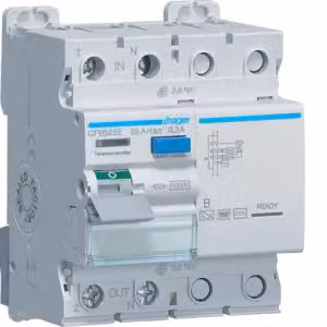 Interruttore differenziale Hager 1P+N 10 kA 25 A 300 mA tipo B CFB525E