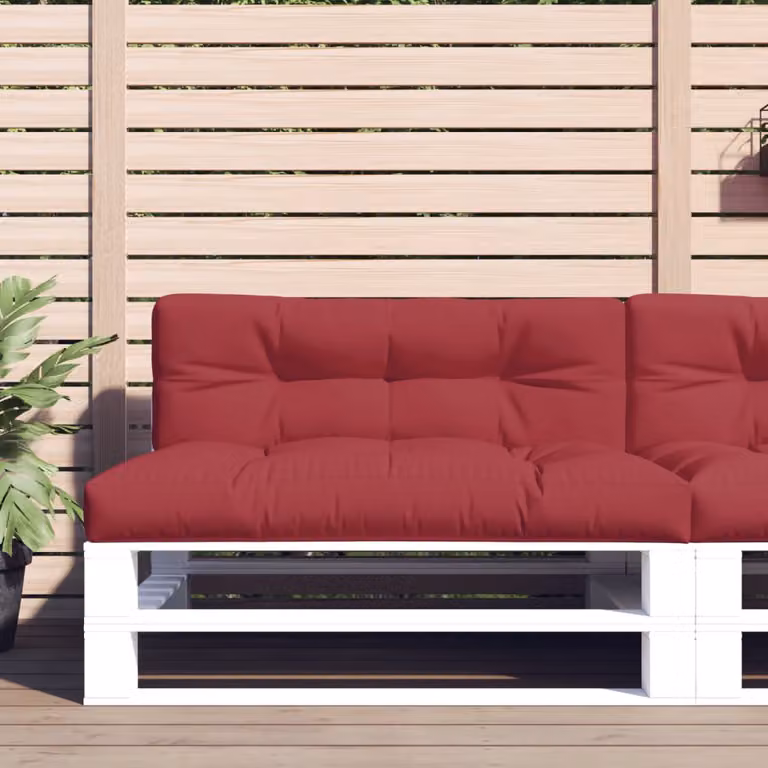vidaXL Cuscini per Pallet 2 pz Rosso Vino in Tessuto