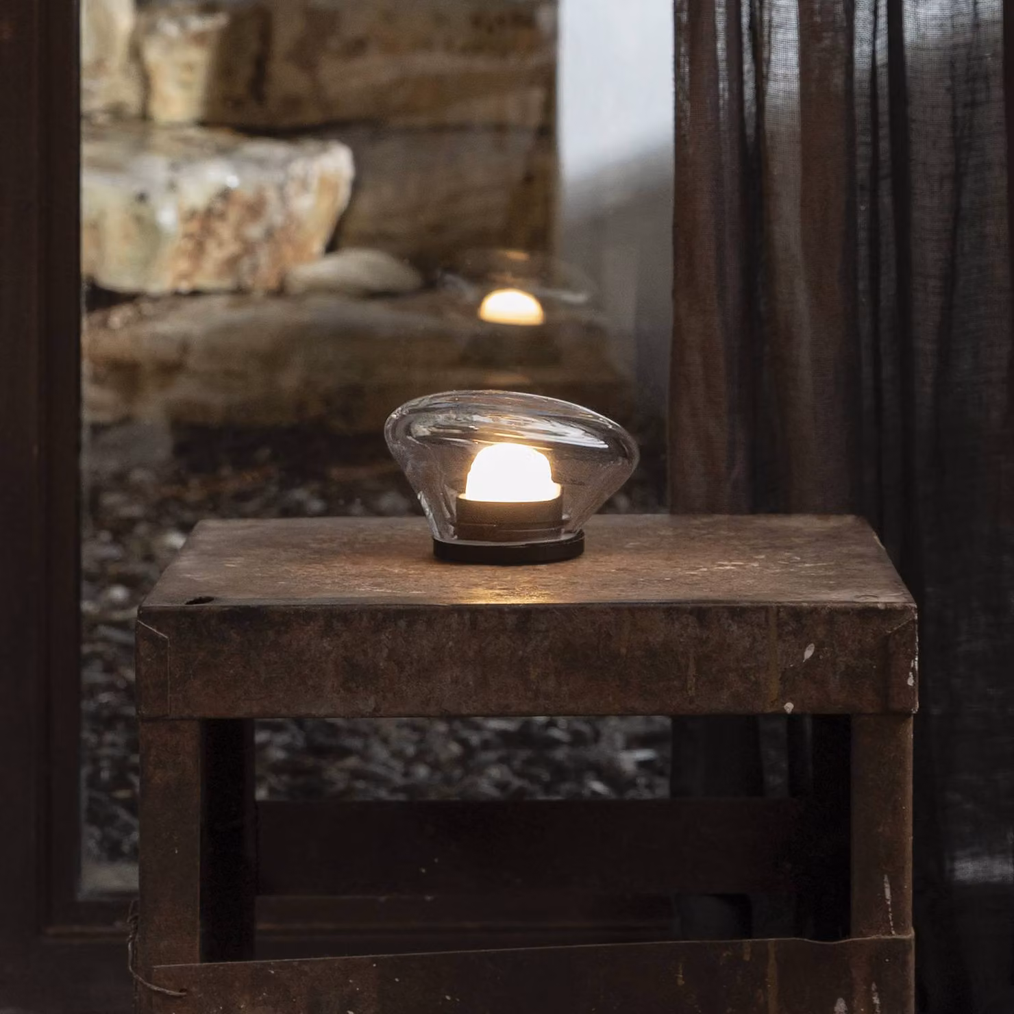 Karman Lampada da tavolo a LED Agua, Chiaro / Trasparente, Soggiorno / Sala da pranzo, Alluminio, Design, Lampada da tavolo LED