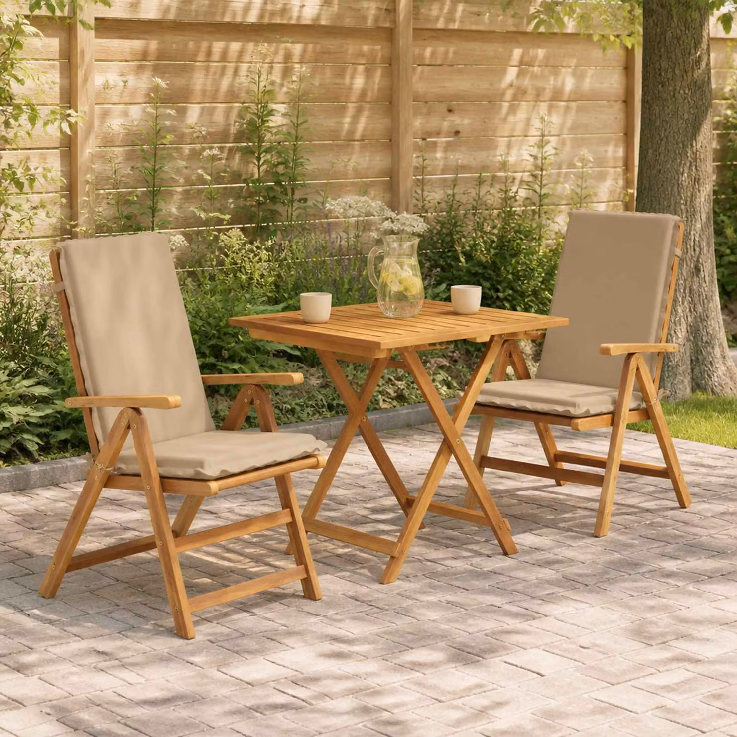 vidaXL Cuscino per sedia a schienale alto GEMERT 2 pz 100% Poliestere