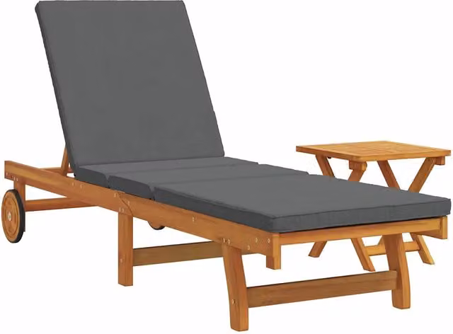 2 pz Lettino Prendisole | Sdraio da giardino | Lettino da sole Marrone Legno di Acacia Massello