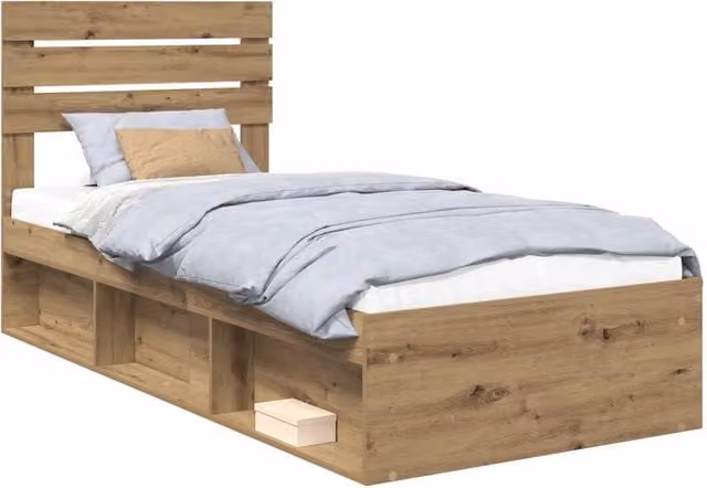 Letto singolo | Letto per adulti | Struttura del letto Rovere Artigianale 100 x 200 cm