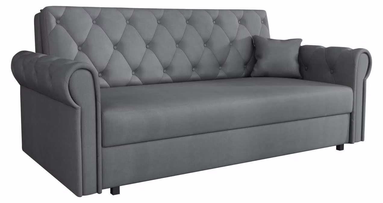 MIRJAN24 Divano letto Divano Viva Roma IV con funzione letto e contenitore, divano imbottito, elegante divano imbottito del produttore (colore: Kronos 22)