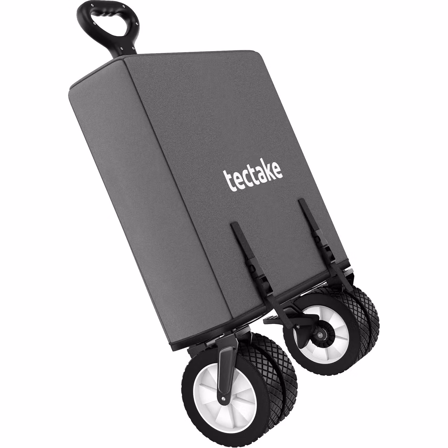 Carrello pieghevole Leon tectake con freni, capacità di carico 80 kg, grigio – 1