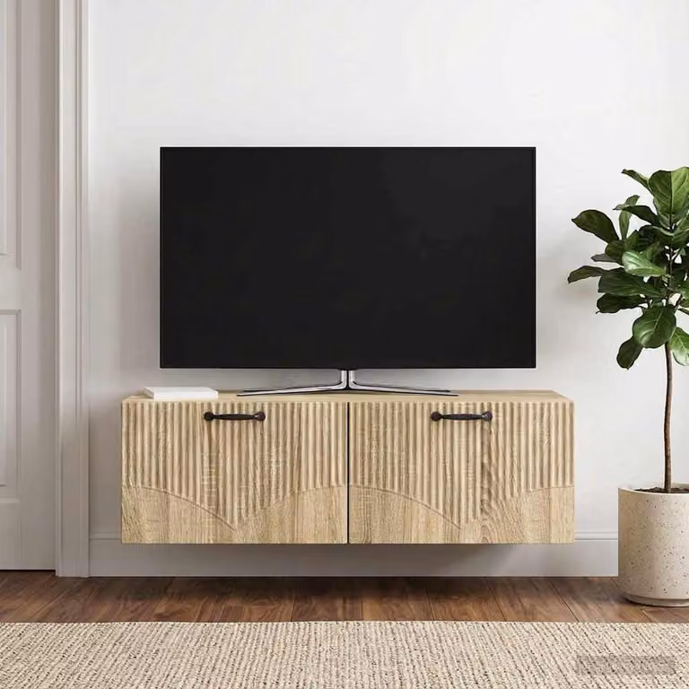 vidaXL Mobile Porta TV da Muro Moderno in Rovere Sonoma, L 98 x P 41 x H 30 cm