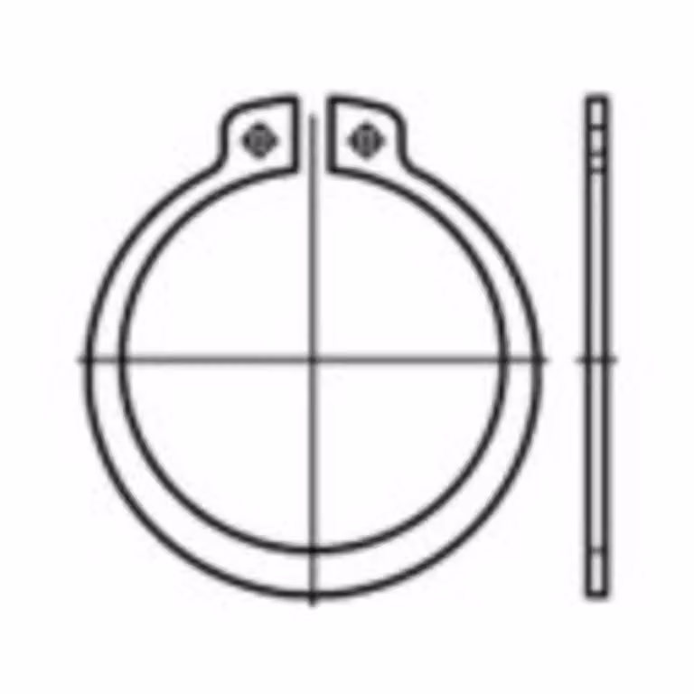 TOOLCRAFT 107644 Anelli di sicurezza Diametro interno: 13,8 mm DIN 471 Acciaio per molle 200 pz.