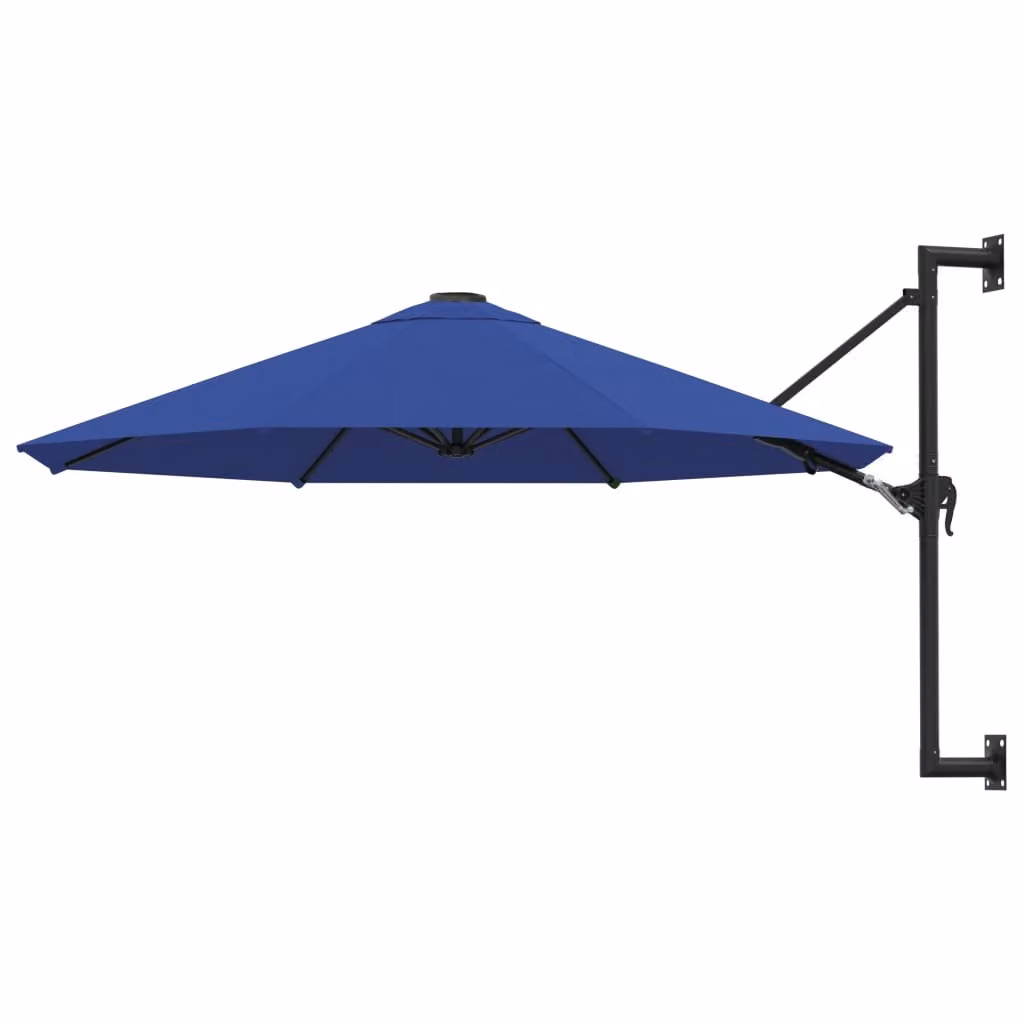 Maison Exclusive - Ombrellone da parete con palo in metallo, 300 cm, colore blu