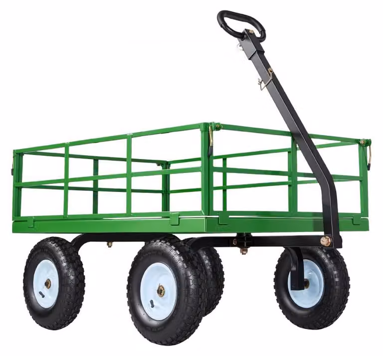 Carrello a piattaforma – 110x75x67 cm. Volume del vano di carico: 544 kg. Capacità massima di carico