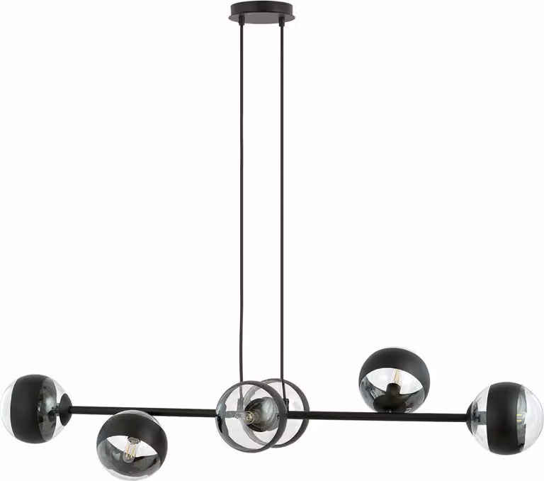 Lampada a sospensione a candelabro ROSSI 6 BL STRIPE Emibig 1229/6