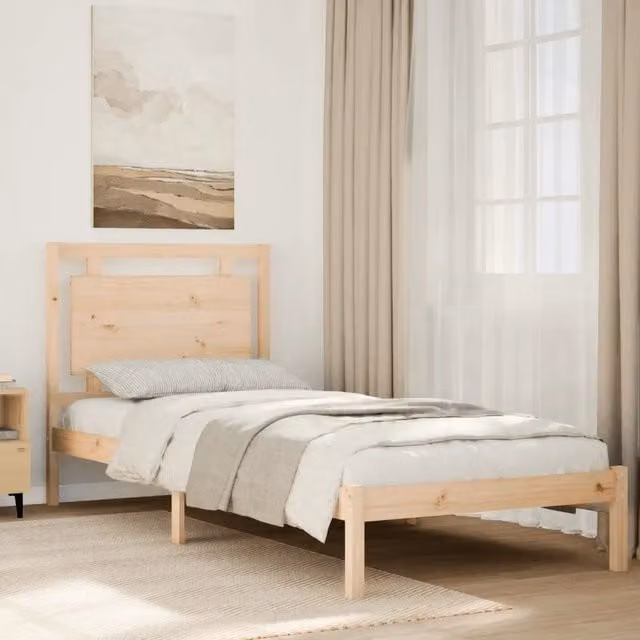 Giroletto Extra Lungo vidaXL in Legno di Pino Massello con Doghe Rigide L/P/H: 100,5 x 215,5 x 105,5 cm