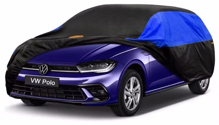Copertura impermeabile e traspirante per auto, adatta a VW Polo dal 1981 al 2024, disponibile nei colori nero e blu