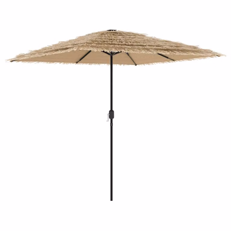 Ombrellone Giardino con Palo in Acciaio Marrone 248x248x248 cm