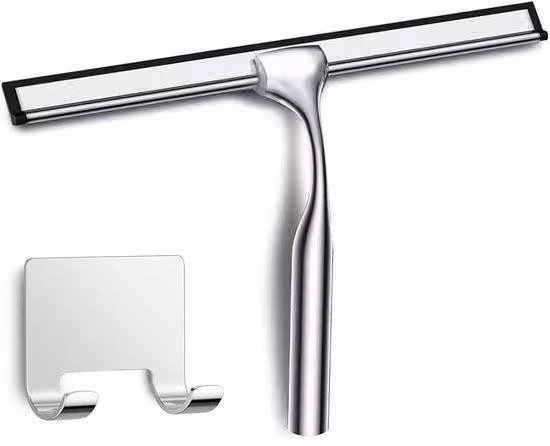 Rubinetto per doccia in acciaio inossidabile da 25 cm, color argento, facile da pulire