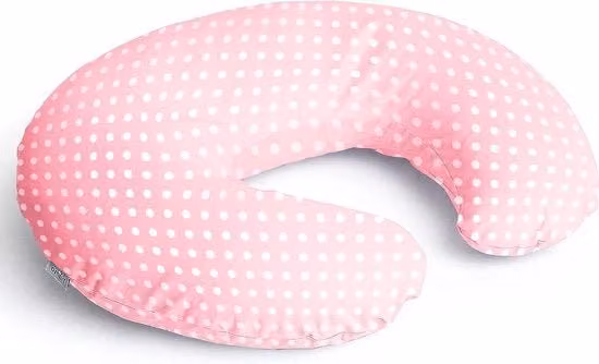 Cuscino per gravidanza e supporto allattamento a forma di C in cotone rosa lavabile