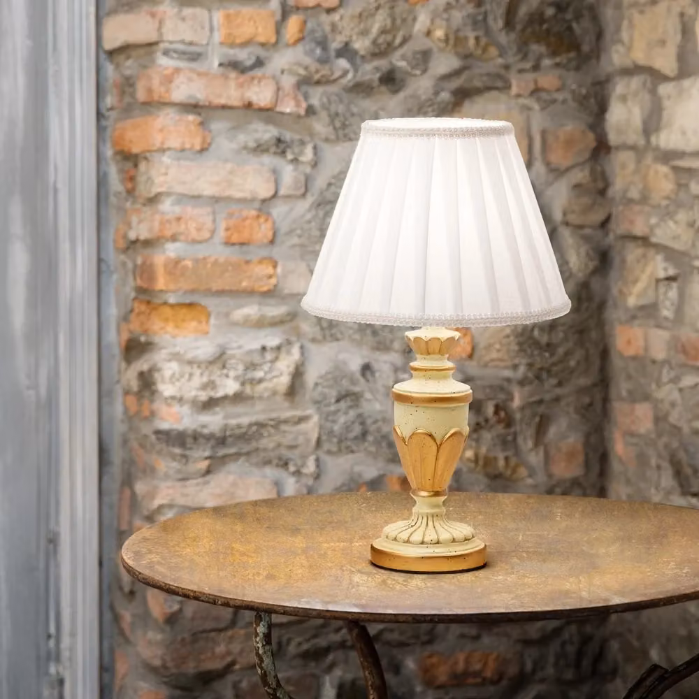 Lampada da scrivania IDEAL LUX in metallo bianco e oro per ufficio e casa con attacco E14 – 2