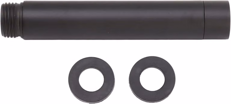 Prolunga per soffione doccia, in acciaio inossidabile, colore nero, universale, 20 cm, per la doccia