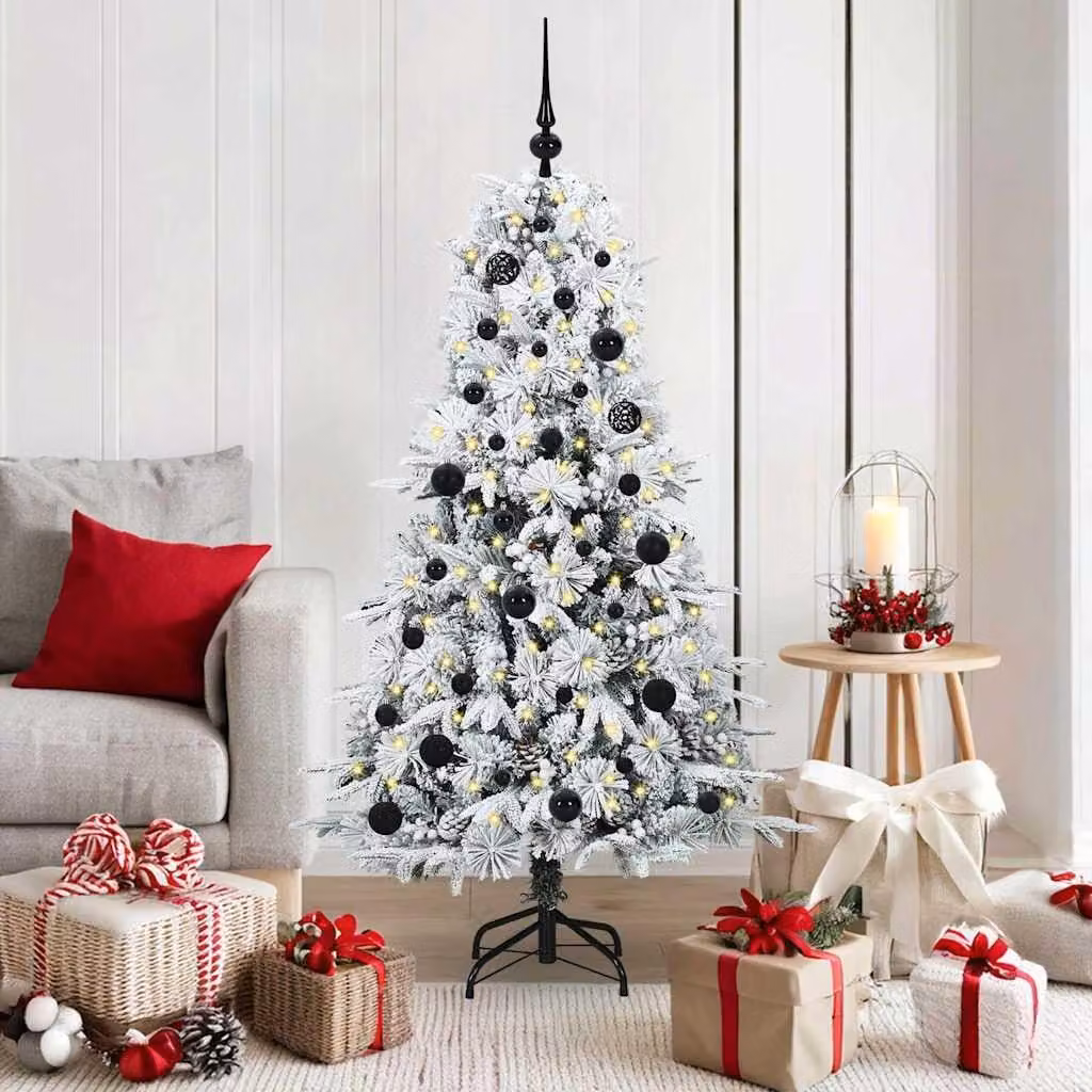 Maison Exclusive - Albero di Natale artificiale pieghevole, bianco, 150 cm, in PE e PVC