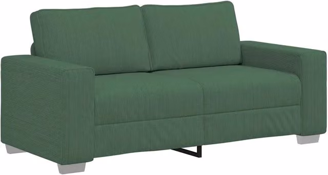 Divano | Divano da soggiorno | Sofa Divanetto Verde Scuro 180x77x82cm Tessuto di Velluto a Coste