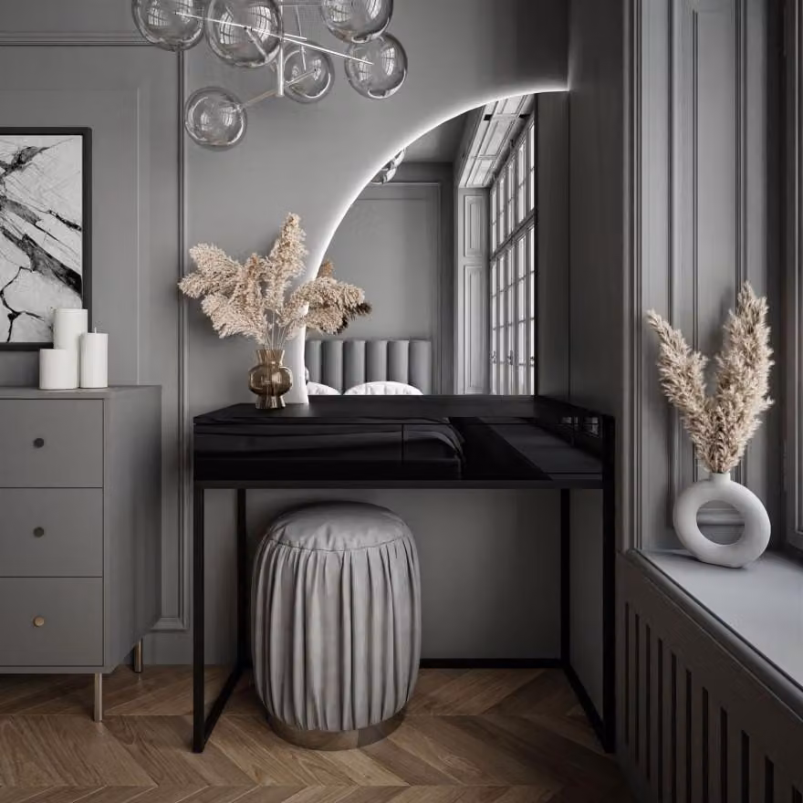 Toeletta QUINNIE con specchio a LED
