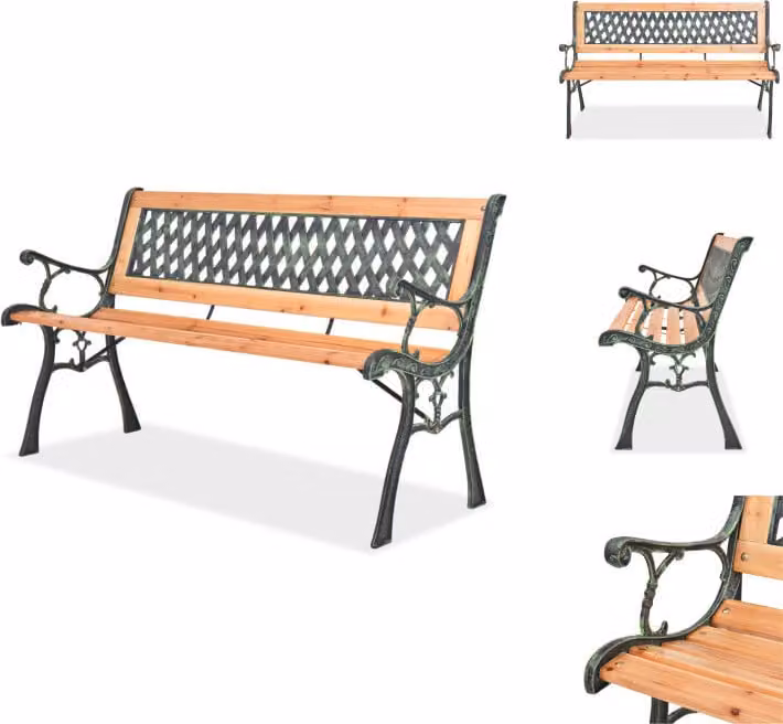 vidaXL Panca da giardino 122 cm in legno - Panche da giardino