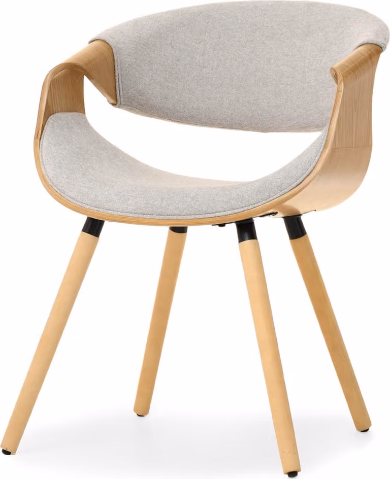 Sedia da pranzo design SAROLTA - grigio / rovere
