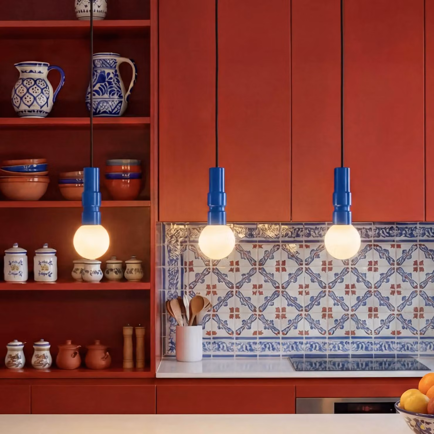 OSRAM Lampada a sospensione Decor Bolty, dimmerabile, Blu, Soggiorno / Sala da pranzo, Metallo, Giovanile, Lampada a sospensione