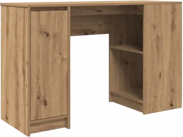 Scrivania Moderna Design In in Legno Rovere Marrone L: 120 cm, P: 42 cm, H: 76 cm
