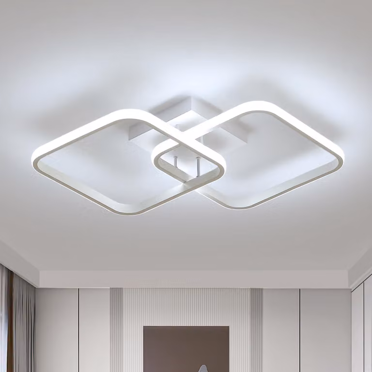 Lampada da soffitto a LED Osairous, design moderno, 42W, 4700 lumen, 6500K, diametro 64 cm, colore bianco
