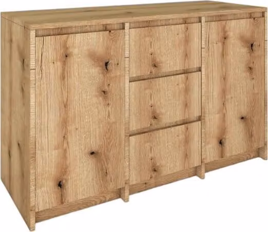 BDW, cassettiera, credenza soggiorno, 120x100cm, rovere Evoke