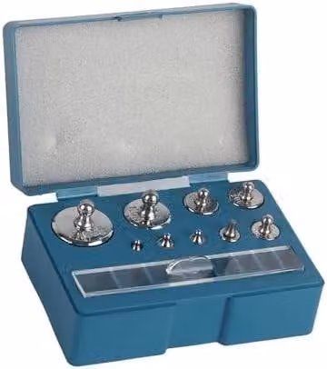 Set di pesi di calibrazione 17 pezzi - Pesi di precisione 100g/50g/20g/10g/5g/2g/1g - Applicazioni per laboratorio/commerciali/educative - Acciaio di alta qualità - Alta precisione di misurazione - Se