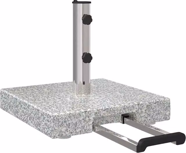Base per ombrellone in granito e acciaio inox Grigio DESIGN IN L/P/H: 41 x 41 x 37 cm CFW8824472 – 1