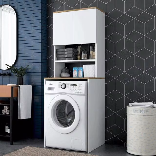 Armadio Multiuso Fiamma DMORA con 2 Ante e 3 Ripiani, Bianco, L: 65 cm, P: 60 cm, H: 183.6 cm