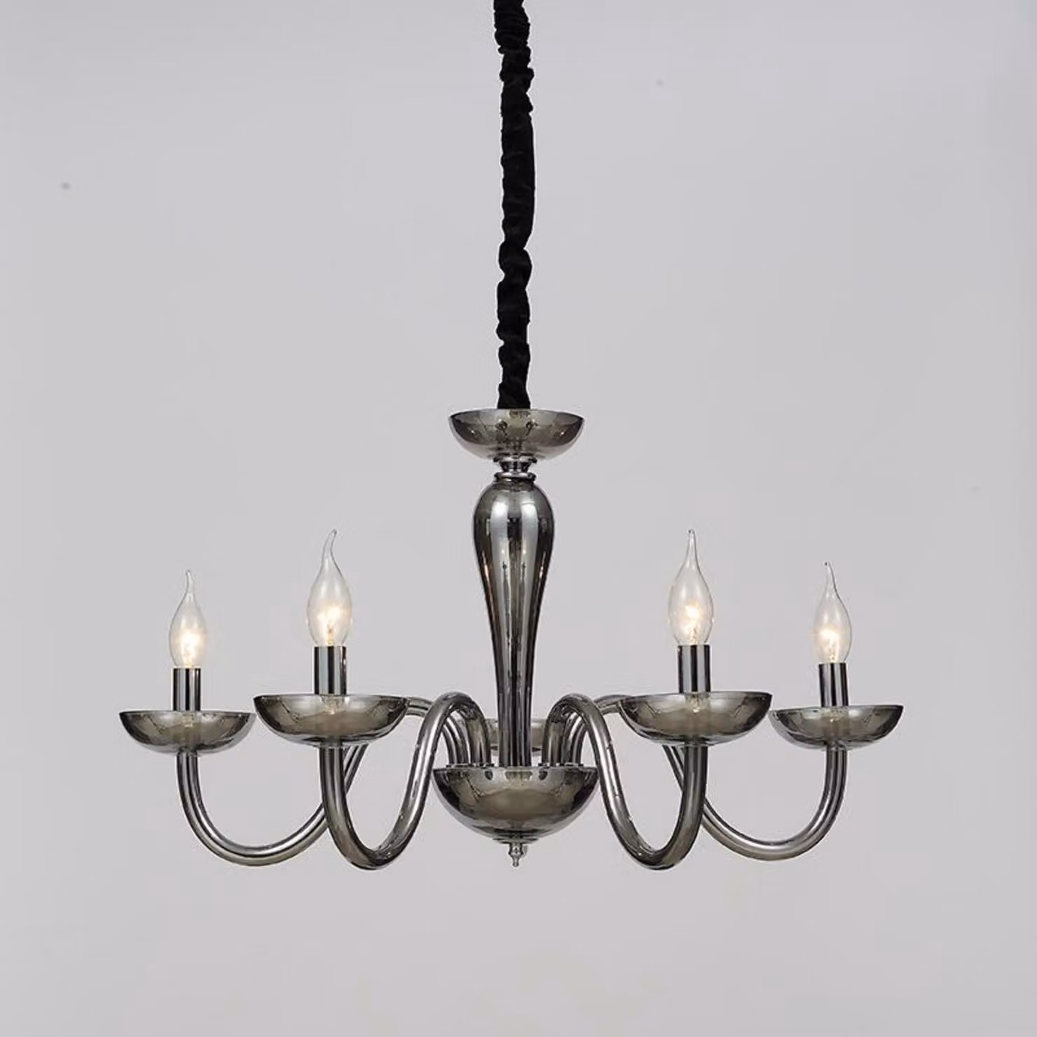 Lampada a sospensione in cristallo ACA BLK82185PSGC