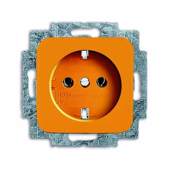 Busch-Jaeger 20 EUCKS-14-212 Inserto per presa SCHUKO®, con protezione contro il contatto accidentale, arancione RAL 2004