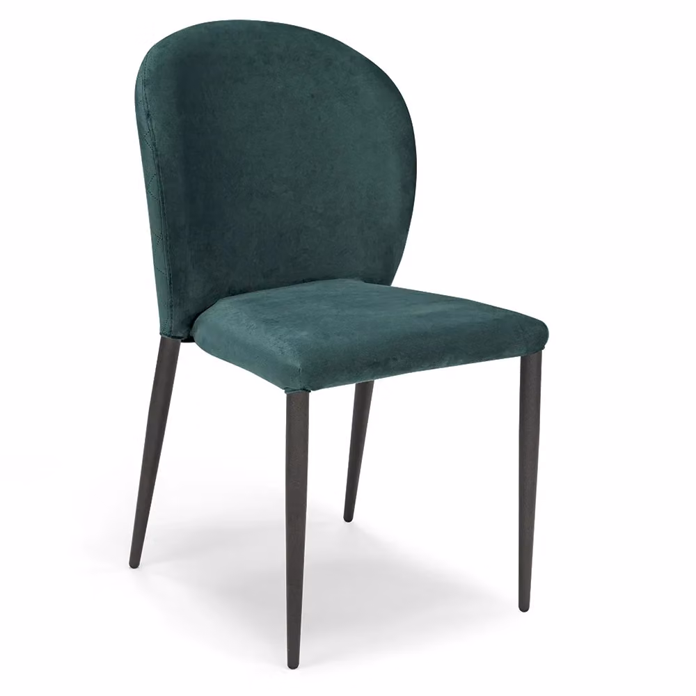 Set di 6 sedie da pranzo imbottite in velluto Redokasa con design moderno e gambe in metallo per cucina e sala da pranzo – 2