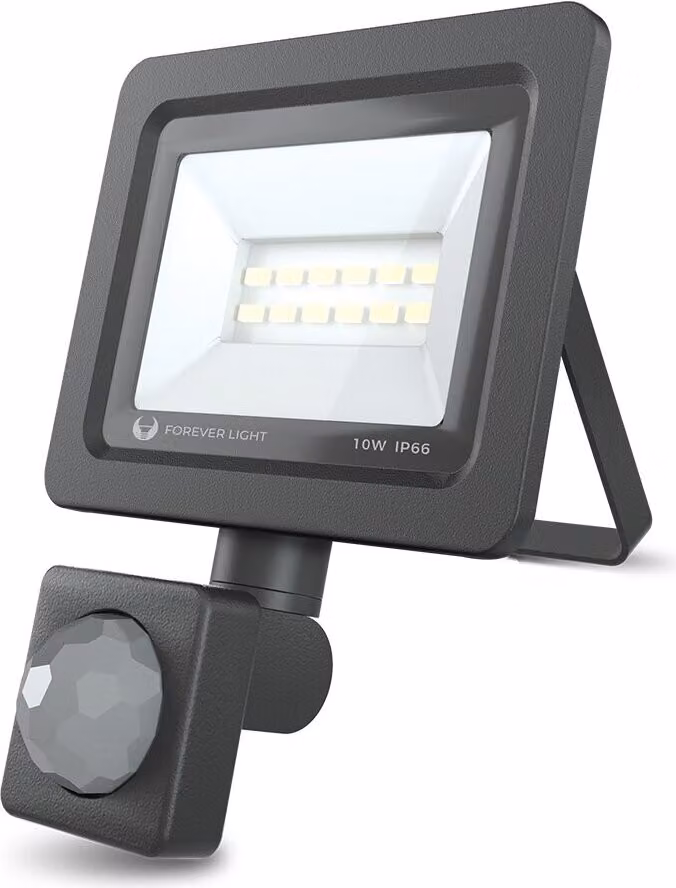 Proiettore LED PROXIM ll IP66 Impermeabile Proiettore 10W Sostituisce 60W Bianco neutro (4500K) 800LM Con rilevatore di movimento Proiettore da esterno
