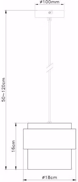 Lampada a sospensione Quan cromata 1xE27x40W in metallo, dimensioni: 120x18x18 cm, IP20, Reality