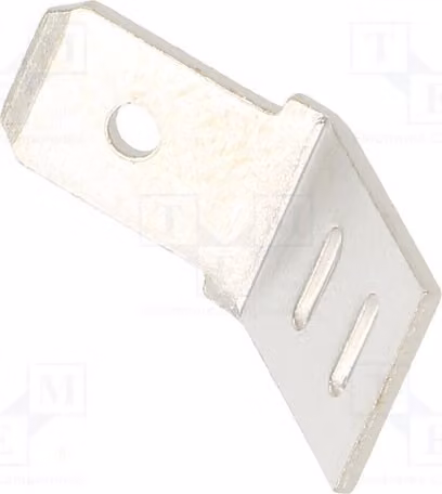 Connettore a morsetto, tipo a lamella, saldato, 6,3 mm di spessore, 0,8 mm di spessore del materiale, maschio. Codice prodotto: 38412SBA.95 / 3841/2SBA.95 - Per saldatura