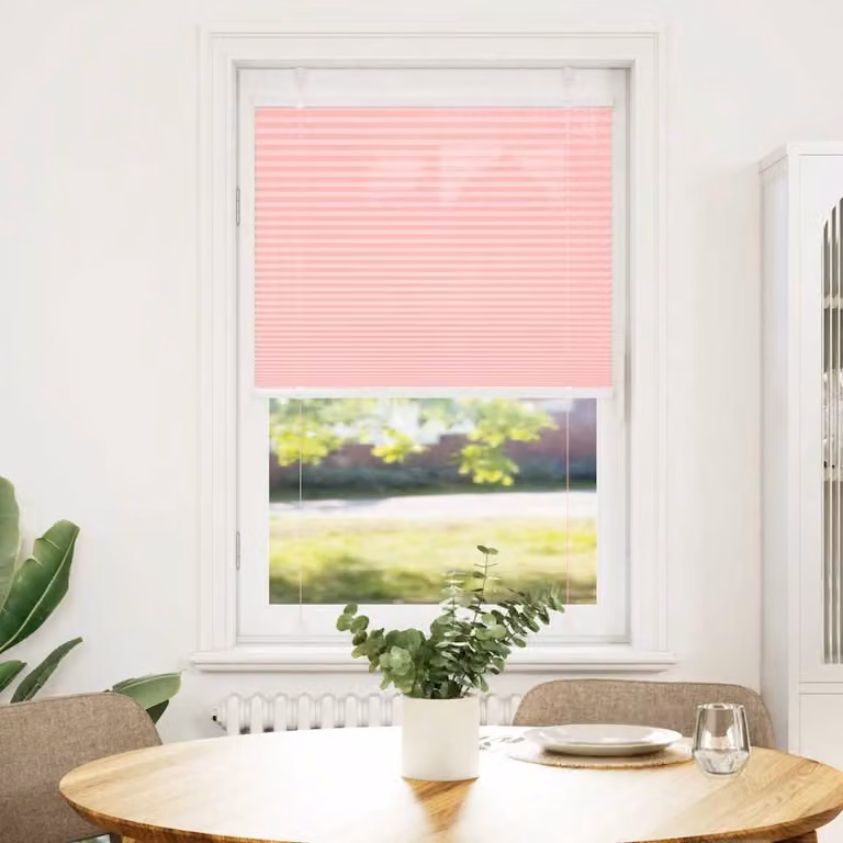 vidaXL Tenda Plissettata Rosa 70x100 cm Larghezza Tessuto 69,4 cm