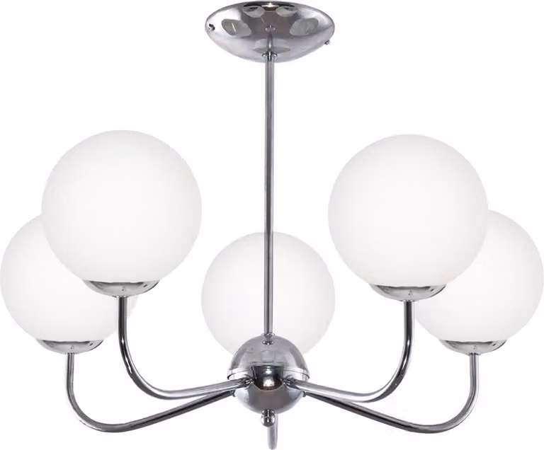 Lampada da soffitto Lampada a sospensione Cromo Vetro Sfera Bianco PATRIK 13-590