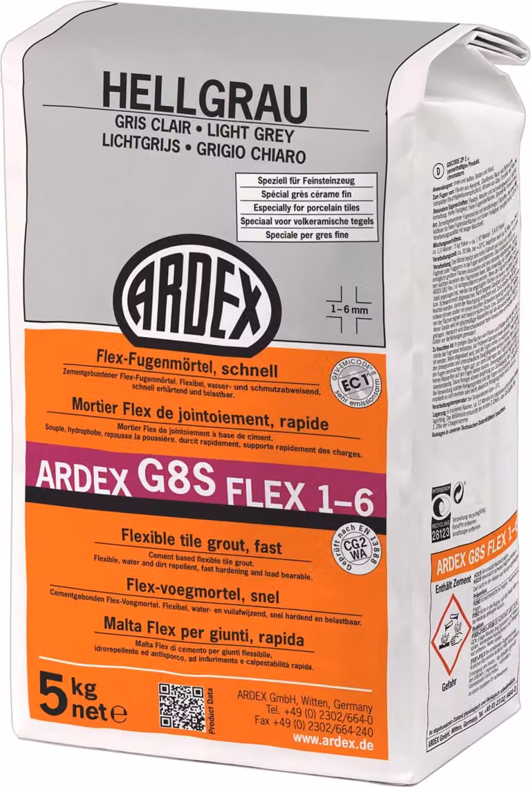 ARDEX G8S Flex-Fugenmörtel Hellgrau 5kg Beutel