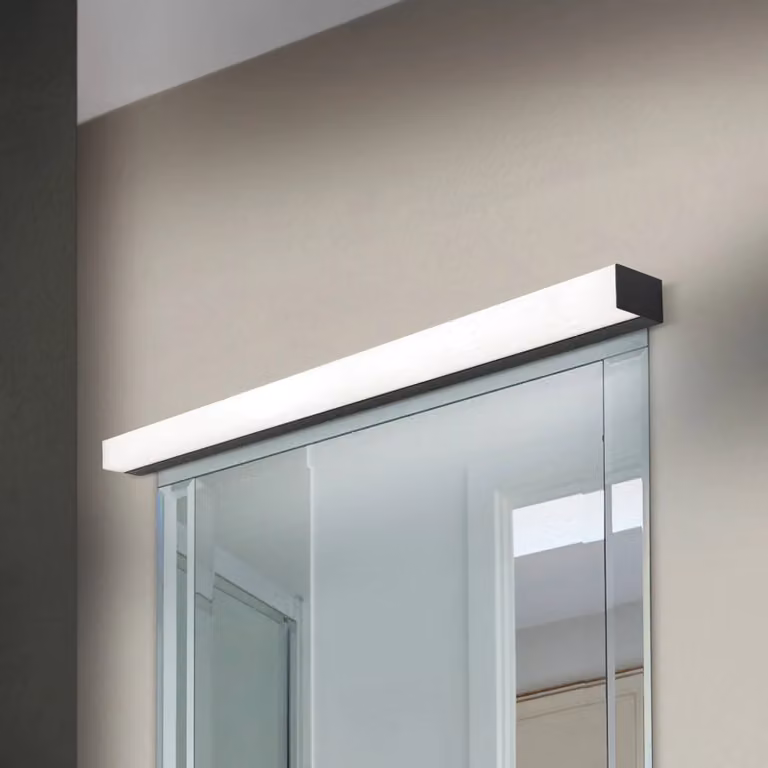 ORION Applique da parete Horizon, Nero, Bagno, Alluminio, Applique