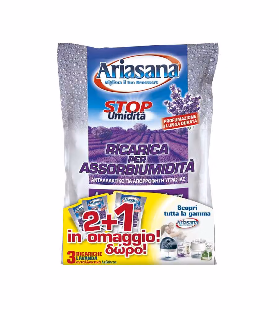Ariasana Ricarica Assorbiumidità alla Lavanda, 3 x 450 g, Viola – 2