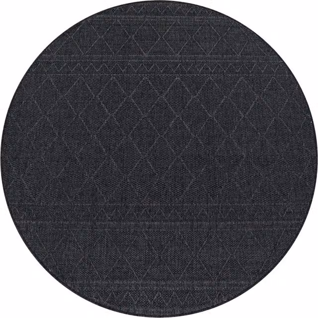 Tappeto rotondo Verona per interni ed esterni grigio Diamante Diametro: 200 cm – 1