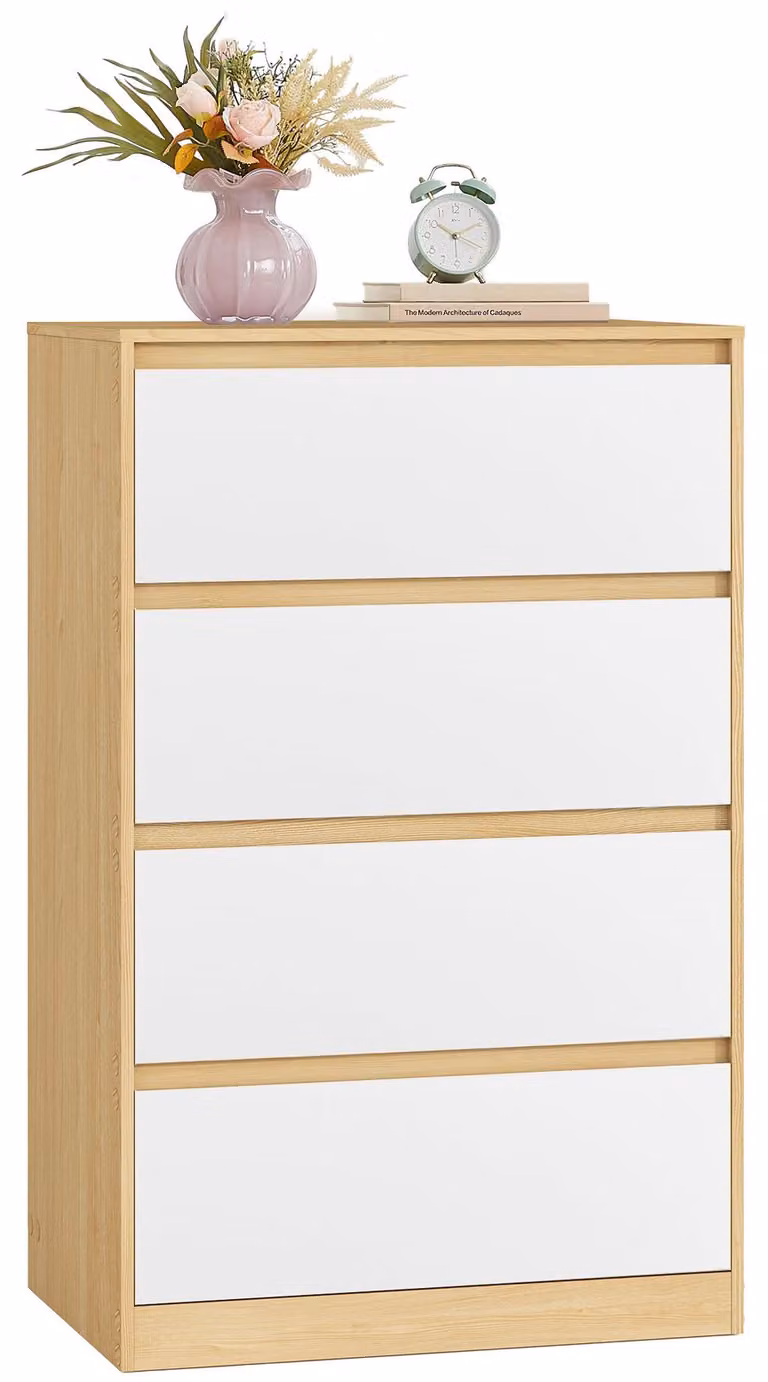 Comodino VASAGLE con 4 cassetti, mobiletto contenitore, cassettiera, mobiletto per biancheria