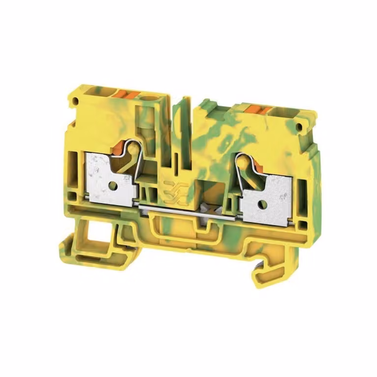 Morsetto per conduttore di protezione 6qmm, gn/ge - Morsetto di messa a terra 1-p 8,1 mm A2C 6 PE